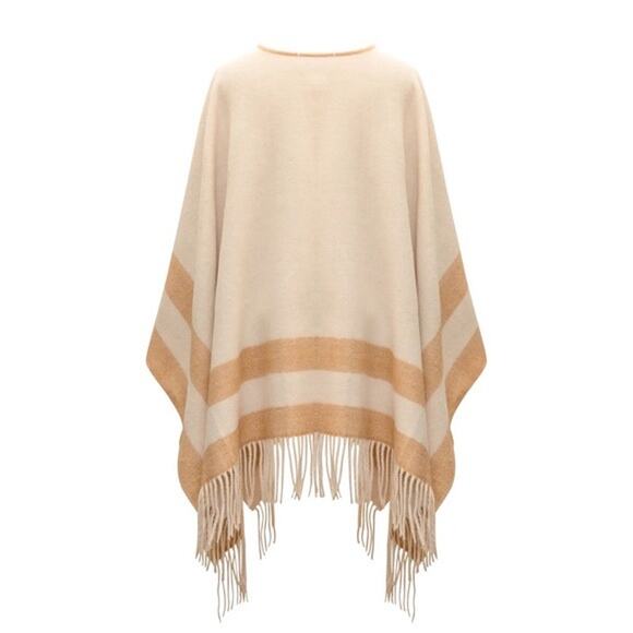 WALTER BAKER Verushka Reversible Poncho Camel/Ivory - Picture 7 of 11